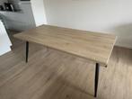 Fresh oak eettafel met zwarte poten, Huis en Inrichting, Tafels | Eettafels, Ophalen, 50 tot 100 cm, Zo goed als nieuw, Vijf personen of meer