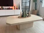 Salontafel travertin, Huis en Inrichting, Ophalen, 100 tot 150 cm, 50 tot 100 cm, Zo goed als nieuw