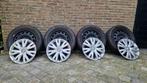 Continental winterset op stalen velg, Auto-onderdelen, Ophalen, Gebruikt, 16 inch, Banden en Velgen