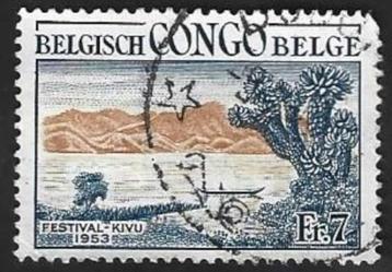 1 Postzegel Belgisch Congo 1953 Kivu-Festival beschikbaar voor biedingen