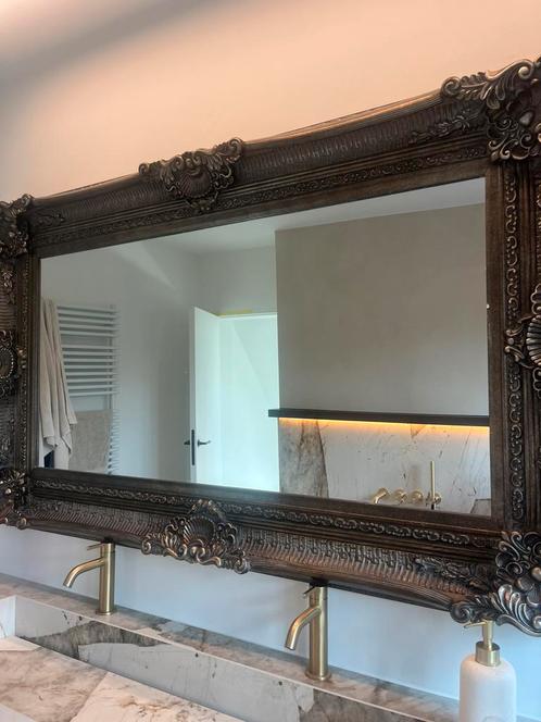 Prachtige antieke spiegel, spiegelglas pas vernieuwd!, Antiek en Kunst, Antiek | Spiegels, 50 tot 100 cm, 100 tot 150 cm, Rechthoekig