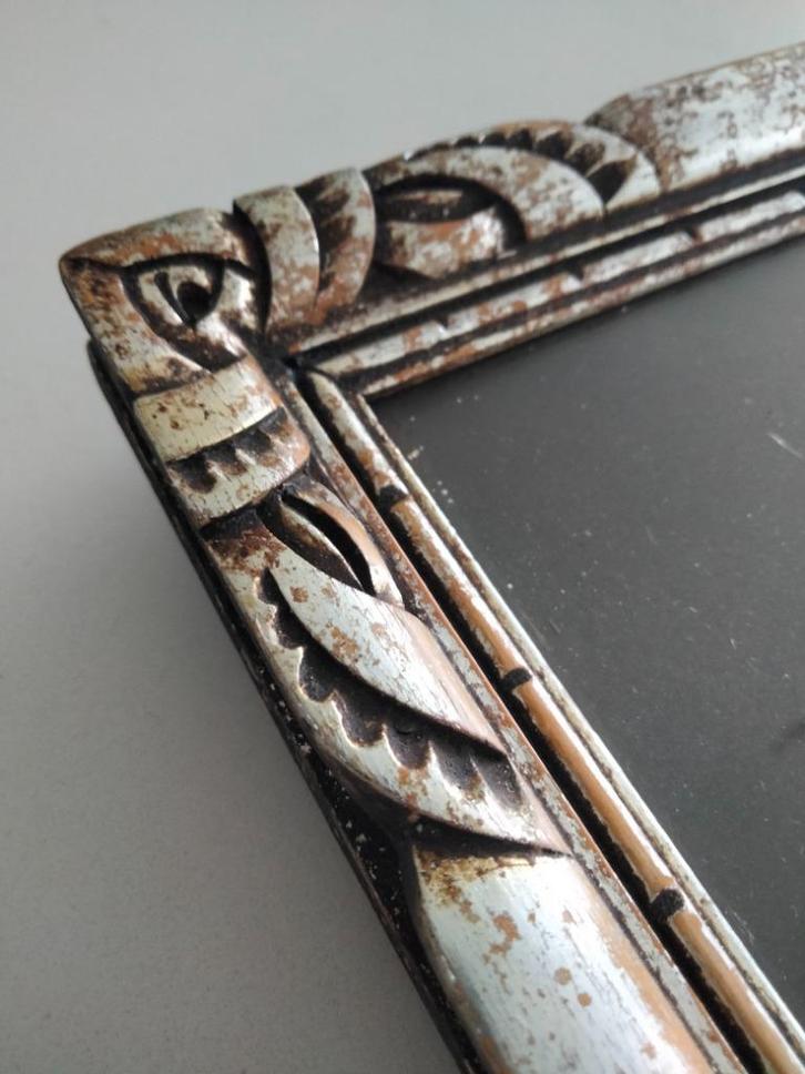 Grote 1920s Art Deco houten foto kader, Antiek en Kunst, Antiek | Woonaccessoires, Ophalen
