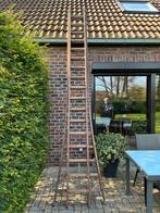 Houten ladder uitschuifbaar 2x4m, Doe-het-zelf en Bouw, Ladders en Trappen, Ladder, Gebruikt, 4 meter of meer, Ophalen
