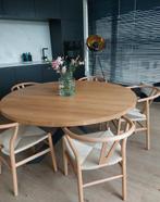 Eikenhouten tafel d150cm, Huis en Inrichting, Tafels | Eettafels, Ophalen, Zo goed als nieuw, Eikenhout