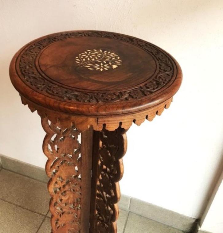Bijzet Tafel Plantenstaander Oosters plooibaar H 77😍🤗, Antiek en Kunst, Antiek | Meubels | Tafels, Ophalen of Verzenden