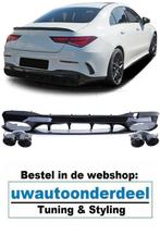 AMG Look Uitlaat Zwart Dubbel Diffuser Voor Mercedes CLA C11, Auto diversen, Tuning en Styling, Verzenden