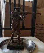 Antiek copper beeld van een soldaat uit  eerst werld oorlog., Antiek en Kunst, Ophalen of Verzenden