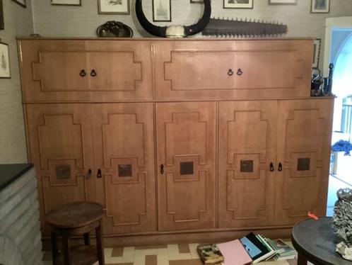 Stijlvolle vintage wandkast met Art Deco-elementen, Huis en Inrichting, Kasten | Ladekasten, Gebruikt, Ophalen