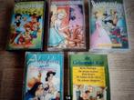 LOT: 5 x MUZIEKCASSETTE: SNEEUWWITJE-ALLADIN-DOORNROOSJE., En néerlandais, Enlèvement ou Envoi, Originale, Utilisé