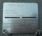 BELGIQUE: ARMEE BELGE - PLAQUE D'IDENTIFICATION TEXTE FR, Verzenden, Landmacht, Embleem of Badge