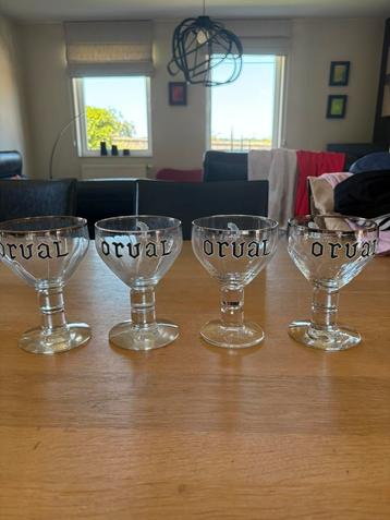 4 verres différents Orval non émaillés beschikbaar voor biedingen