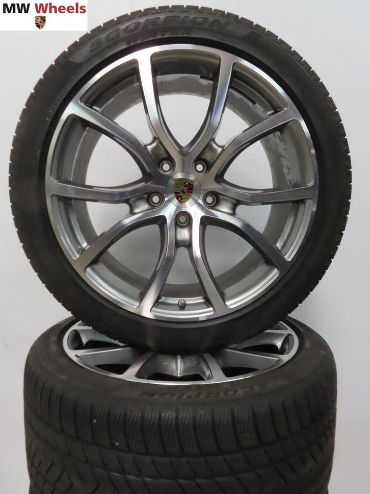Porsche Cayenne coupe 21 inch velgen met winterbanden, Auto-onderdelen, Banden en Velgen, Banden en Velgen, Winterbanden, 21 inch