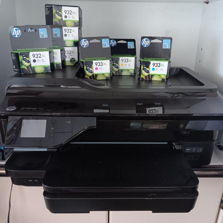 HP Officejet 6712 met storing en veel cartridges, Computers en Software, Printers, All-in-one, Kleur printen, Kopieren, Scannen