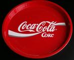 Rond Coca Cola dienblad met tekst Coca-Cola Coke en wave, Huis en Inrichting, Ophalen of Verzenden, Gebruikt, Rond