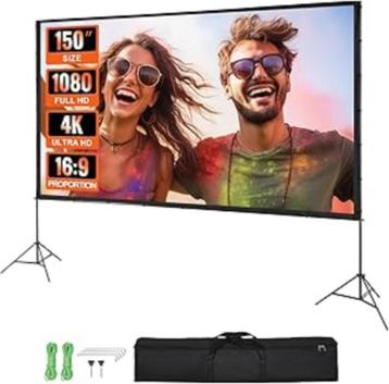 150-inch projectorscherm, Audio, Tv en Foto, Beamers, Ophalen, Zo goed als nieuw