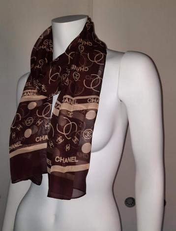NIEUWE Chanel chiffon sjaal  beschikbaar voor biedingen
