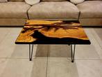 Table basse epoxy en bois d’Olivier, 100 à 150 cm, Rectangulaire, Autres essences de bois, 50 à 100 cm