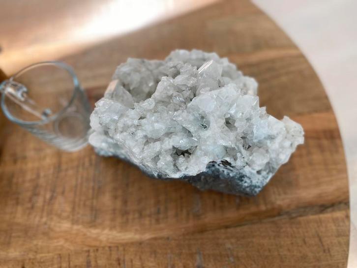 Zeldzaam Apofyliet Cluster met Stilbiet-Kristal Edelsteen, Verzamelen, Mineralen en Fossielen, Mineraal, Ophalen