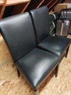 Stoel zwart kunstleder (2 stuks), Bois, Deux, Enlèvement, Utilisé