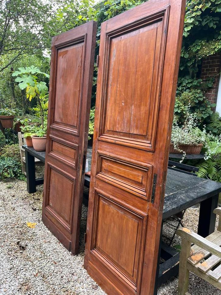 ANTIEKE DEUR BINNENDEUR PANEELDEUR MASSIEF HOUT, Doe-het-zelf en Bouw, Deuren en Vliegenramen, Zo goed als nieuw, Binnendeur, Hout