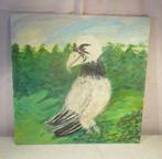 Leuk Geschilderd Werk 'Rare Vogel' - Gesigneerd, Antiek en Kunst, Kunst | Schilderijen | Klassiek, Ophalen of Verzenden