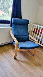 Ikea POÄNG blauwe schommelstoel, Huis en Inrichting, Fauteuils, Ophalen, Gebruikt, Hout, Scandinave