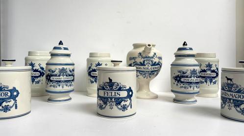 6 antieke apotheekpotten Delft, Antiek en Kunst, Antiek | Porselein, Ophalen of Verzenden