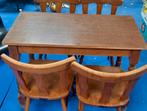 Bruine kroeg Tafel + stoelen, Zakelijke goederen, Ophalen, Meubilair