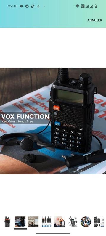 Baofeng uv5r, Télécoms, Enlèvement ou Envoi, Comme neuf