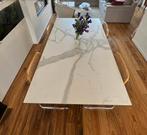 Eettafel keramisch marmeren blad, Huis en Inrichting, Tafels | Eettafels, Ophalen, Zo goed als nieuw