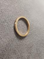 My Jewellery ring (goudkleurig) met transparante steen, 18 tot 19, Gebruikt, IJzer of Staal, Ophalen of Verzenden