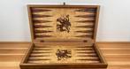 Houten handgemaakte backgammon bord en figuren, Ophalen of Verzenden, Zo goed als nieuw