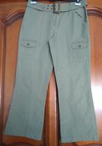 Kaki driekwart broek met ceintuur, ETAM, maat 40, Overige kleuren, Driekwart, Gedragen, Etam