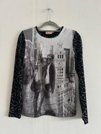 Zwarte t-shirt lange mouwen print Someone maat 164, Kinderen en Baby's, Kinderkleding | Maat 164, Meisje, Ophalen of Verzenden