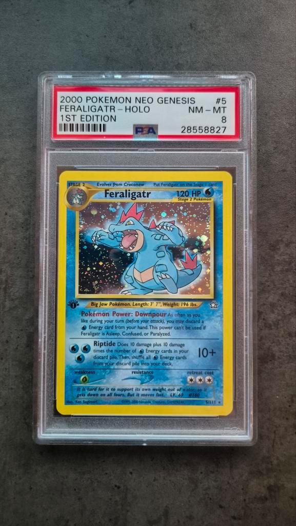 Feraligator 1ère édition Neo Genesis PSA 8, Hobby & Loisirs créatifs, Jeux de cartes à collectionner | Pokémon, Enlèvement ou Envoi