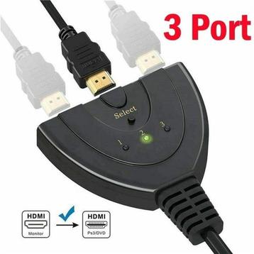 HDMI 3in1 Splitter Full HD 1080P, Enlèvement ou Envoi, Neuf