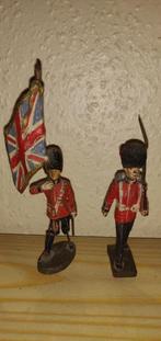 Deux soldats britanniques en LINEOL et ELASTOLIN, Collections, Statues & Figurines, Enlèvement, Utilisé