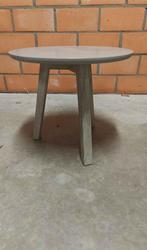Grijs rond bijzettafeltje, Huis en Inrichting, Ophalen, Zo goed als nieuw, Rond, Hout