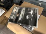 Mayer Luxe Rvs Dubbele Spoelbak Rechts Nieuw in Doos !, Maison & Meubles, Cuisine | Éléments de cuisine, Neuf, 25 à 50 cm, Gris