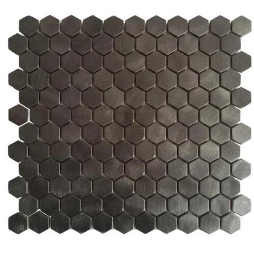 Mozaiëk Reflections Gun Metal Hexagon 23mm op matje 300x300, Doe-het-zelf en Bouw, Tegels, Nieuw, Wandtegels, Keramiek, 20 tot 40 cm