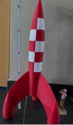 3D-geprinte raket – Kuifje stijl +/- 26 cm hoog, Verzamelen, Stripfiguren, Ophalen, Kuifje, Nieuw