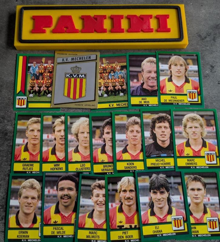 PANINI FOOTBALL 89  KV MECHELEN  18 STICKERS 1989, Hobby en Vrije tijd, Stickers en Plaatjes, Nieuw, Verzenden