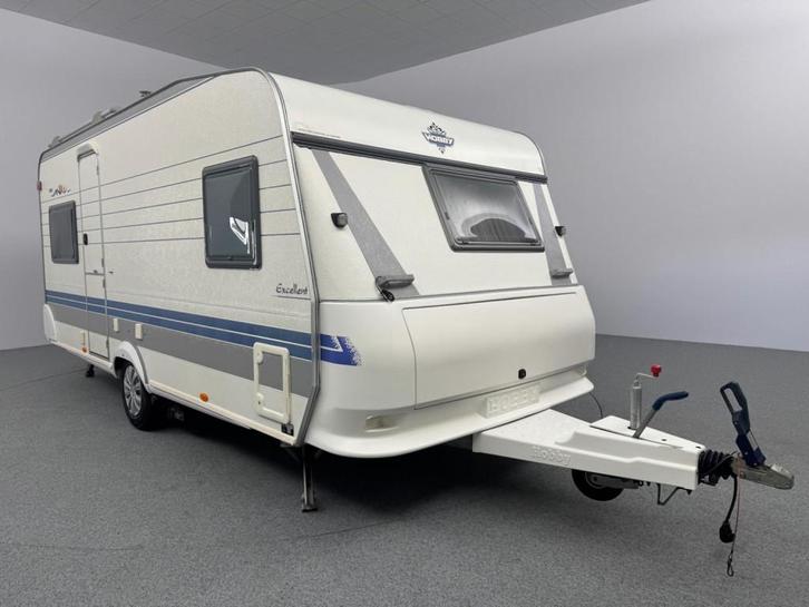 Hobby Excellent Easy 495 UFE Mover Fietsendrager, Caravans en Kamperen, Caravans, tot en met 4, Rondzit, Hobby, Lengtebed, 4 tot 5 meter