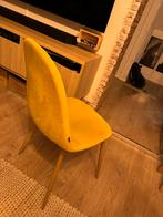 Clyde Chaise style scandinave en velours jaune, Comme neuf, Noir, Métal, Une