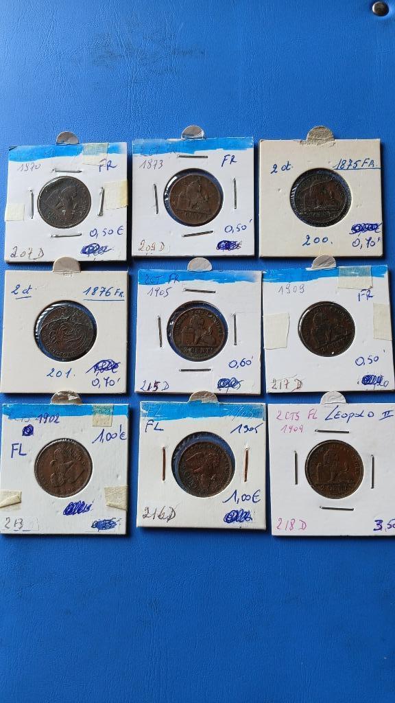 2 centimes Léopold 2 Belgique 1869-1909, Postzegels en Munten, Munten | België, Losse munt, Brons, Ophalen of Verzenden