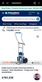 Diable monte escalier électrique, Bricolage & Construction, Chariots de transport, Enlèvement, Utilisé, Diable