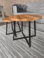 Nieuwe bijzettafels., Rond, Nieuw, Hout, Ophalen