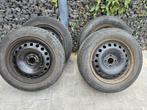 Jantes en tôle + pneus hiver, Auto-onderdelen, Banden en Velgen, Ophalen, Gebruikt, 16 inch, Band(en)
