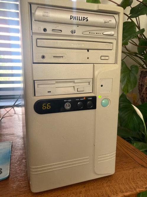 Retro Baby AT desktop met Pentium 1 MMX CPU., Computers en Software, Vintage Computers, Ophalen