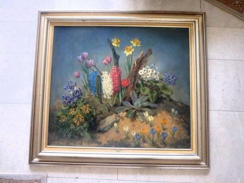 Compositie voorjaarsbloemen ca.1950 - Hugo Berten (1894-1959, Antiek en Kunst, Kunst | Schilderijen | Klassiek, Ophalen